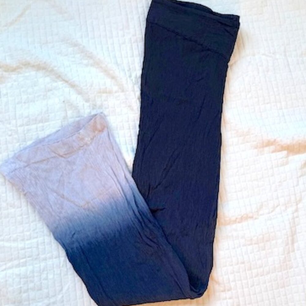 INC Rayon navy blue tie-dye pants M